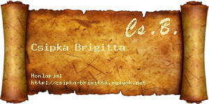 Csipka Brigitta névjegykártya