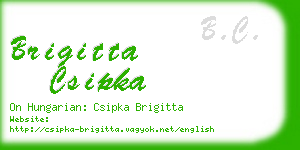 brigitta csipka business card